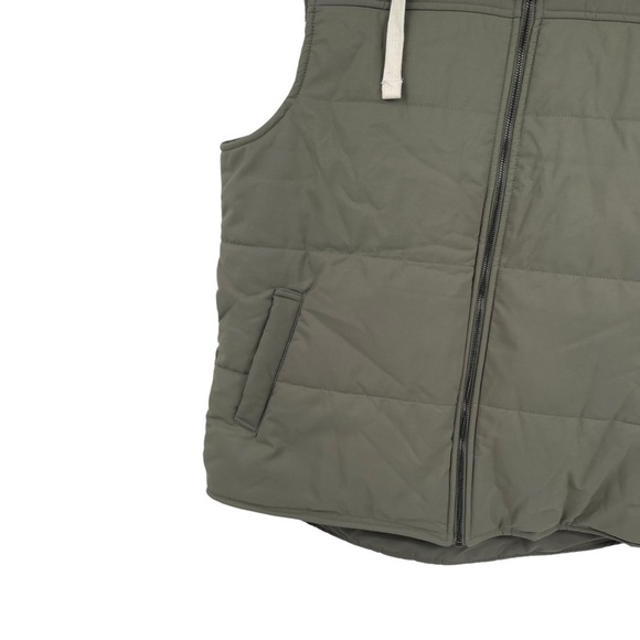 George Men’s Size Large Hooded Vest Jacket sweatshirt lining & hood Green New - Picture 3 of 8